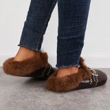 Warm Mules Slippers Fur Lined Shoes
