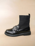 Round Toe Chelsea Pull-On Sock Boots