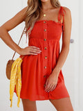 Herstyled Casual Solid Sleeveless Short Dress