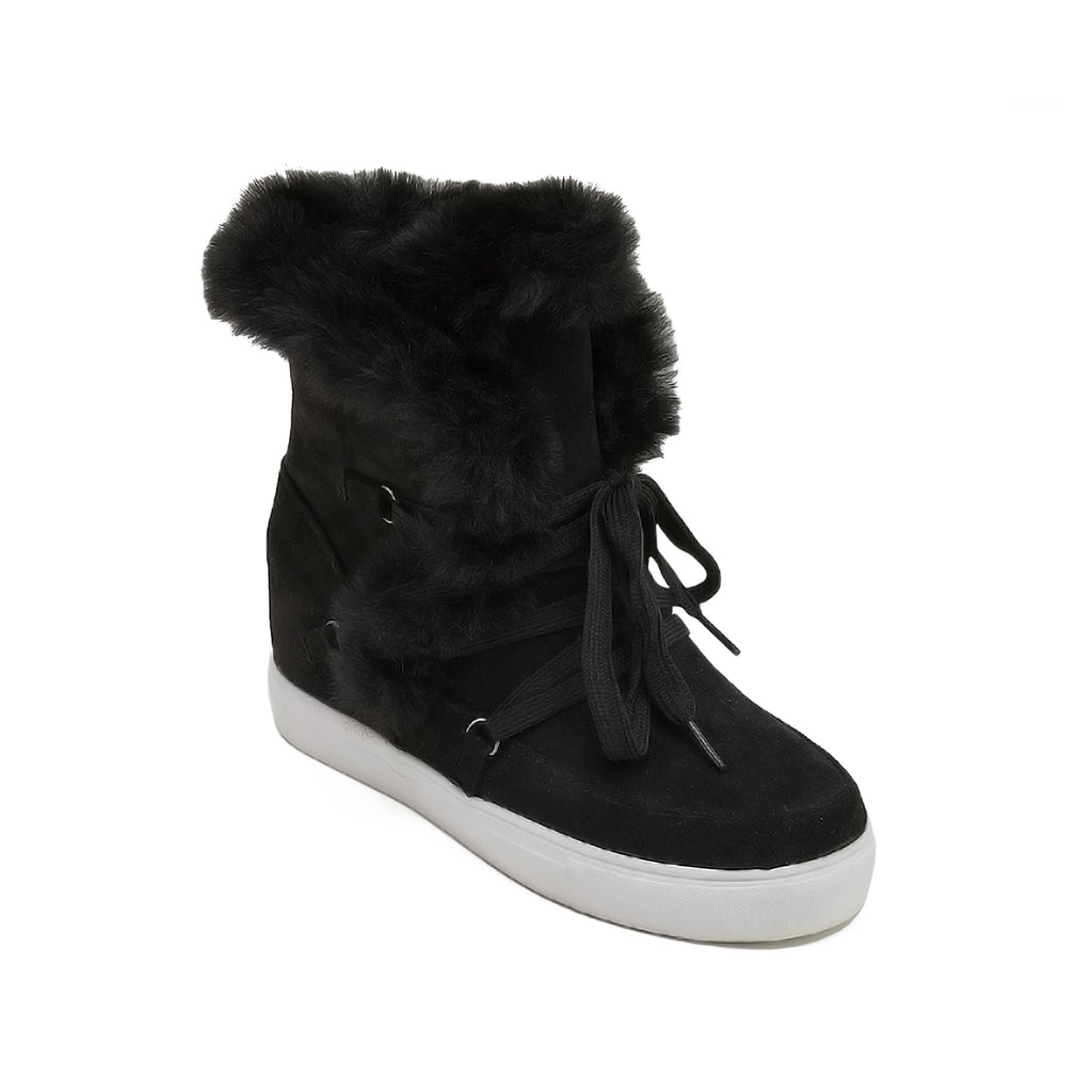 Herstyled Women's Daily Suede Wedge Heel Snow Boots