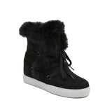 Herstyled Women's Daily Suede Wedge Heel Snow Boots