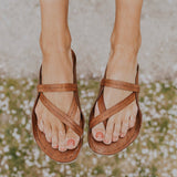 Herstyled Flat-Sole Strappy Soft Sandals