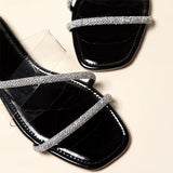 Herstyled Women's Shiny Strap Flat Sandals