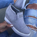 Herstyled Letter Slip On Wedge Sneakers