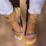Herstyled Women's Diamond Foot Ring Strap Flat Sandals