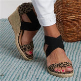 Herstyled Summer Round Toe High Heel Wedge Casual Ladies Sandals