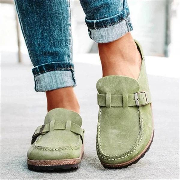 Herstyled Women Casual Comfy Leather Slip On Sandals