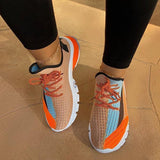 Herstyled Lace-up Knit Comfortable Sneakers