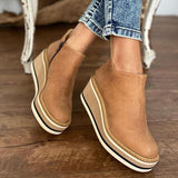 Herstyled Women Solid Color Wedge Ankle Boots