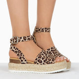 Herstyled Burlap Espadrille Platform Sandals