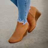 Herstyled Side Slit Wedge Booties