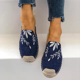 Herstyled Fashion Embroidered Espadrille Flat Slippers