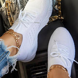 Herstyled Slip-On Lace-Up ClosureLightly Padded Insole Sneakers