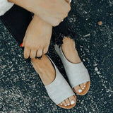 Herstyled Roman Style Tassel Rhinestone Flat Heel Sandals