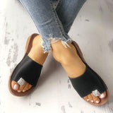Herstyled Shiny Embellished Single Strap Toe Ring Slippers