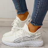 Herstyled Lace-Up Breathable Casual Sneakers