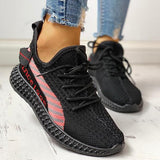 Herstyled Lace-Up Breathable Casual Sneakers