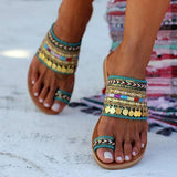 Herstyled Ethnic Boho Style Toe Ring Sandals