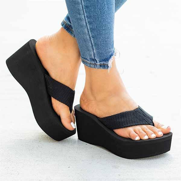 Herstyled Flip-flops Foam Wedge Heel Sandals