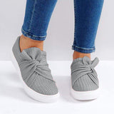 Herstyled Women Knitted Twist Slip On Sneakers