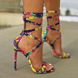Herstyled Lace-Up Closure Single Sole Heels