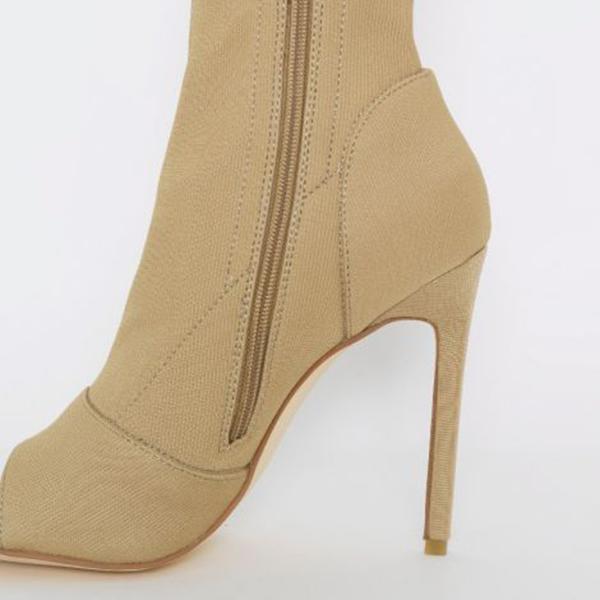 Herstyled Peep Toe Ankle Boots