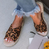 Herstyled Fashion Tess Leopard Espadrille Slippers