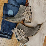 Herstyled Tassel Women Spring/Fall Boots