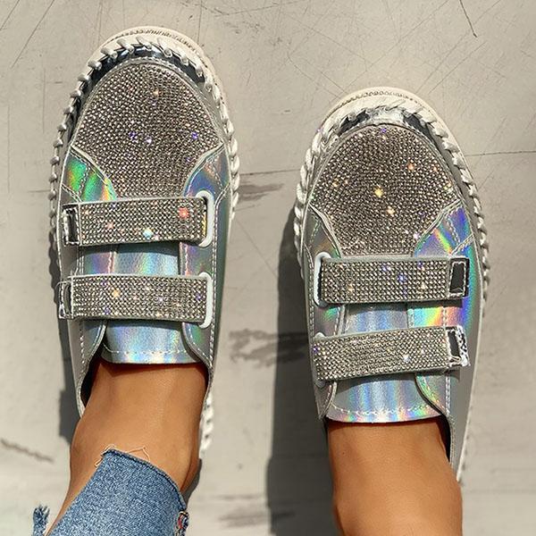 Herstyled Studded Insert Sequins Sneakers