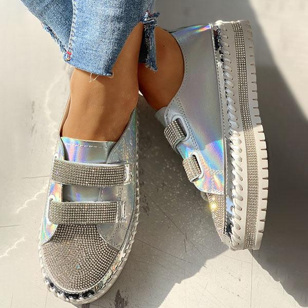 Herstyled Studded Insert Sequins Sneakers