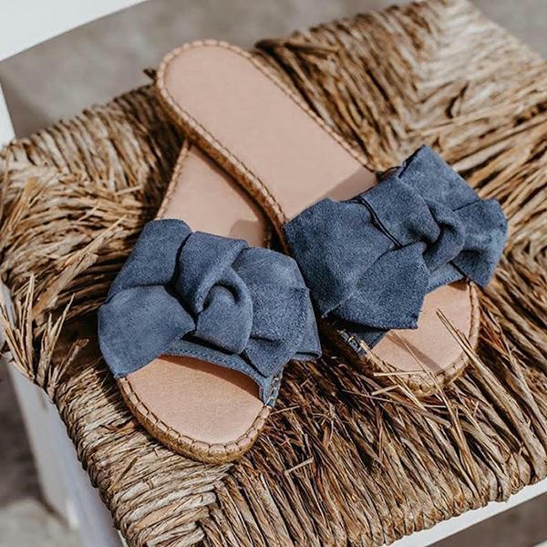 Herstyled Fashion Bowknot Beach Slippers
