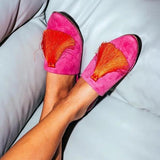 Herstyled Women Low-Heeled Pointed Casual Slippers