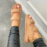 Herstyled Audrey Velcro Straps Flat Sandals
