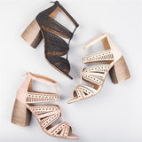 Herstyled Laser Cut Caged Sandals