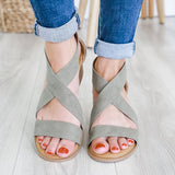 Herstyled Chic Criss Cross Open Toe Sandals