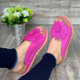 Herstyled Casual Comfortable Flower Design Peep-Toe Sandals