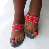 Herstyled Women's Maasai Beaded Flat Sandals