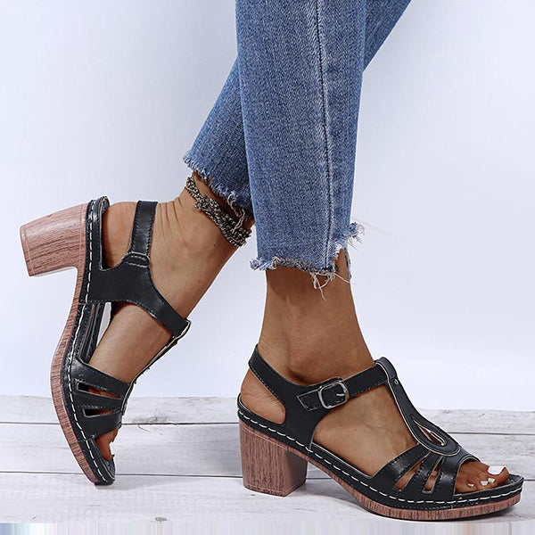 Herstyled T-Strap Open-Toe High Heel Sandals