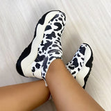 Herstyled Cow Slip On Sneakers