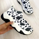 Herstyled Cow Slip On Sneakers