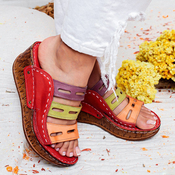 Herstyled Women'S Fashion Vintage Boho Wedge Sandals