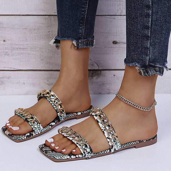 Herstyled Women'S Chian Decore Flat Sandals