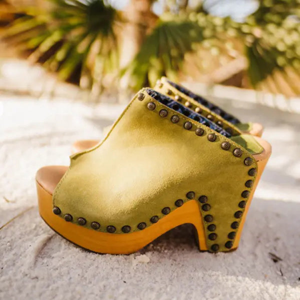 Herstyled Women'S Fashion Retro Western Style Block Heel Sandals