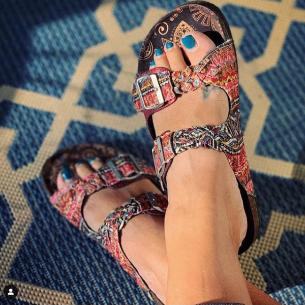 Herstyled Women Fashionable Ethnic Print Comfortable Slippers