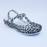 Herstyled Women'S Leopard Print Hollow Waterproof Beach Sandals