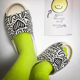 Herstyled Comfy Graffiti Soft Slippers
