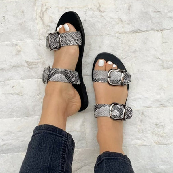 Herstyled Extra Modern Unique Flat Leather Sandals