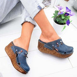 Herstyled Women's Comfortable Vacation Vintage Wedge Sandals