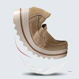 Herstyled Casual Platform Slip On Suede Sneakers