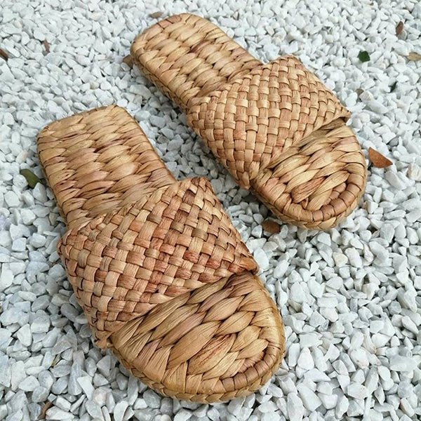 Herstyled Bohemian Holiday Raffia Slippers